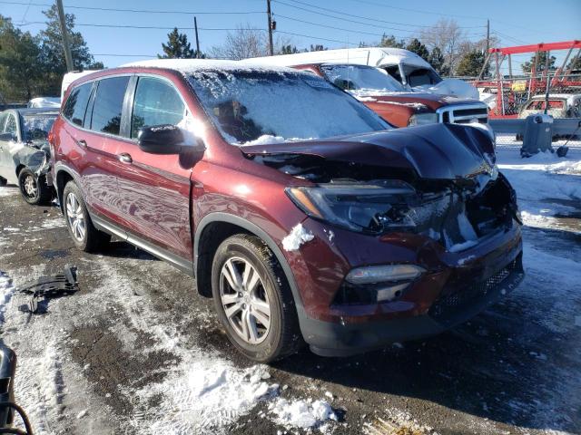 HONDA PILOT LX 2018 with VIN 5FNYF6H1XJB015576 - Photo from auction