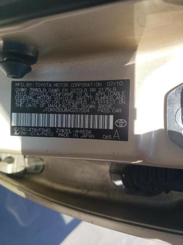 Фото 10 с аукциона – 2010 TOYOTA PRIUS с VIN JTDKN3DU8A0207004