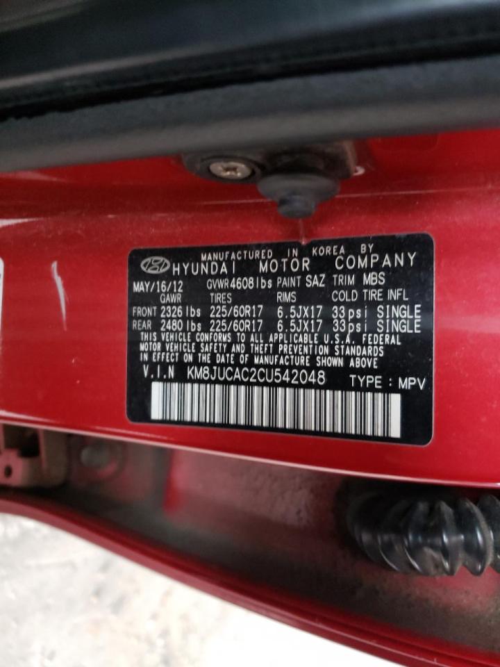 Photo 10 from auction – 2012 HYUNDAI TUCSON GLS with VIN KM8JUCAC2CU542048