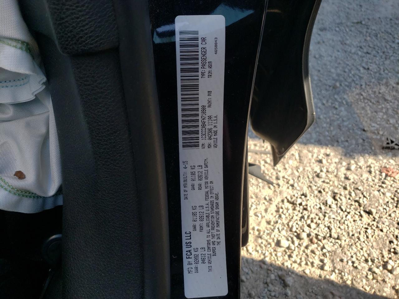 Photo 10 from auction – 2015 CHRYSLER 200 LIMITE with VIN 1C3CCCAB4FN710900