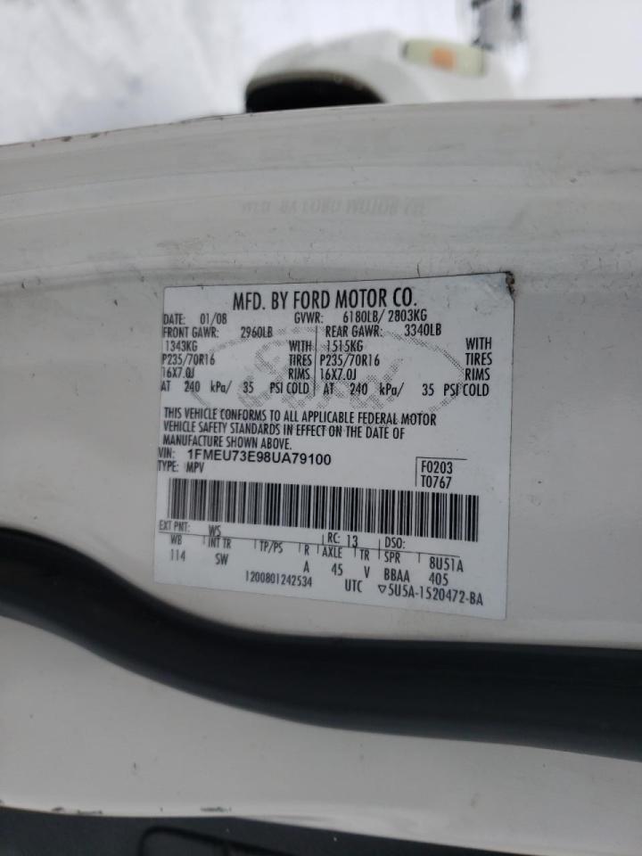 Photo 10 from auction – 2008 FORD EXPLORER X with VIN 1FMEU73E98UA79100