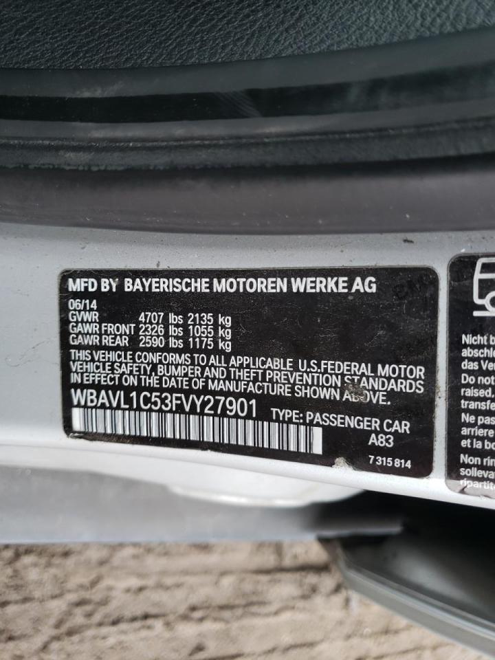 Photo 10 from auction – 2015 BMW X1 XDRIVE2 with VIN WBAVL1C53FVY27901