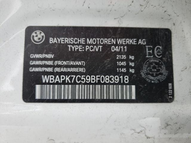 Photo 10 from auction – 2011 BMW 328 XI with VIN WBAPK7C59BF083918