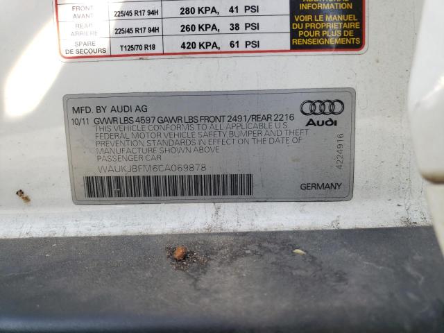 Photo 10 from auction – 2012 AUDI A3 PREMIUM with VIN WAUKJBFM6CA069878