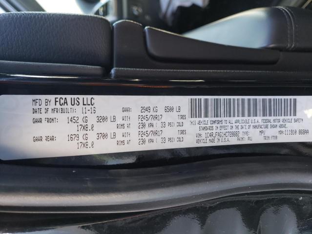 Photo 10 from auction – 2017 JEEP GRAND CHER with VIN 1C4RJFAG1HC728682