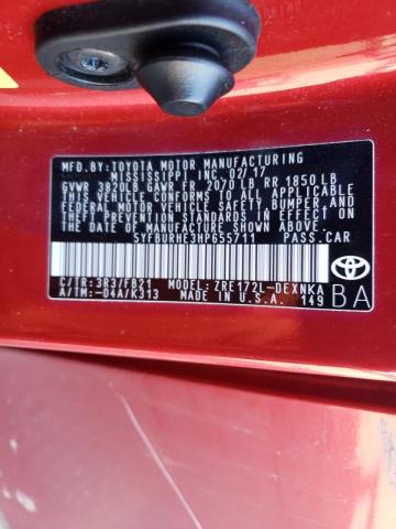 Photo 10 from auction – 2017 TOYOTA COROLLA L with VIN 5YFBURHE3HP655711