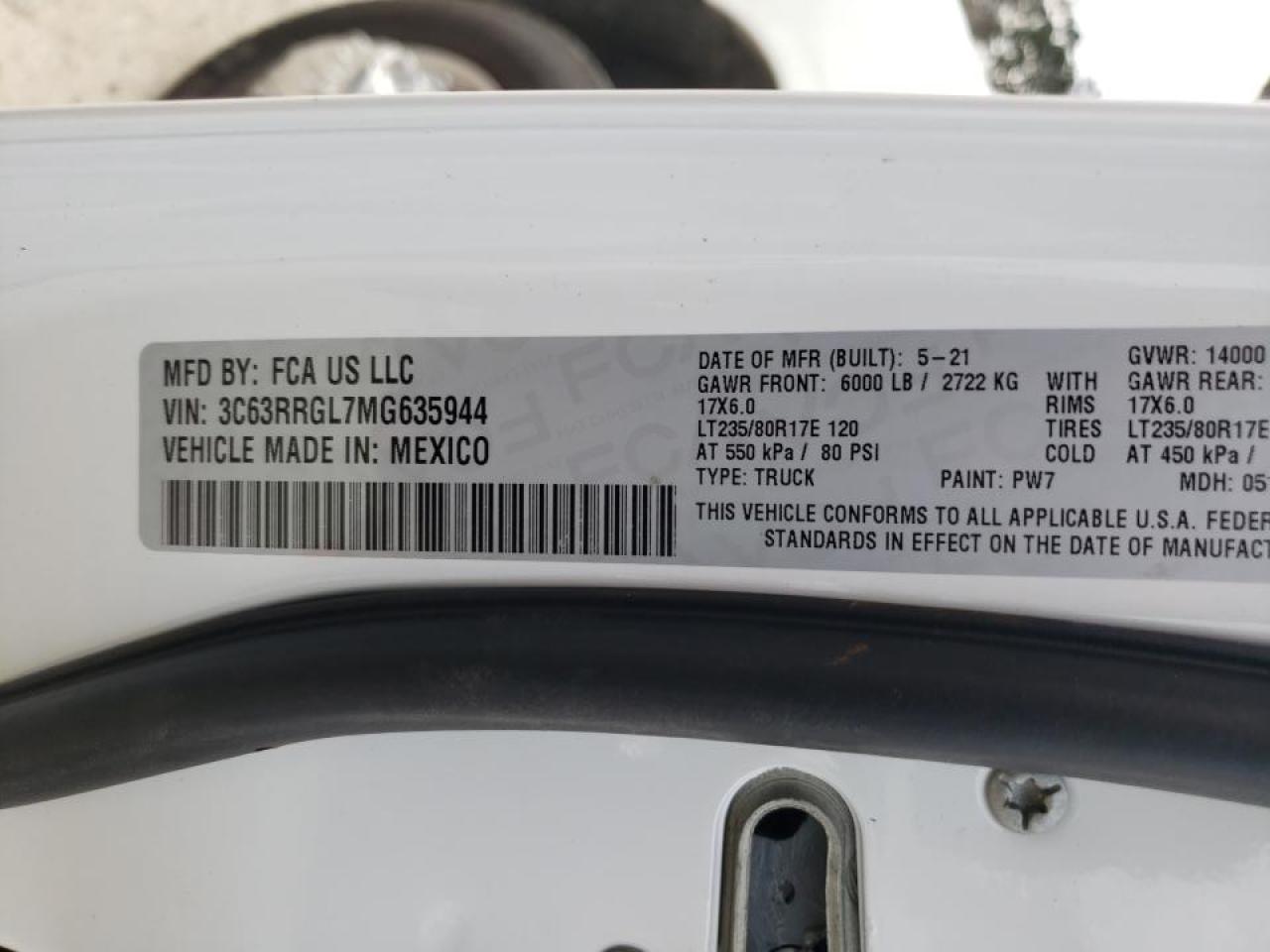 Photo 10 from auction – 2021 RAM 3500 TRADE with VIN 3C63RRGL7MG635944