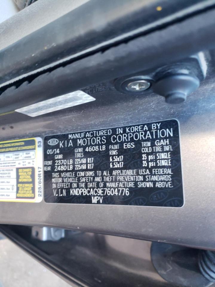 Photo 10 from auction – 2014 KIA SPORTAGE L with VIN KNDPBCAC9E7604776