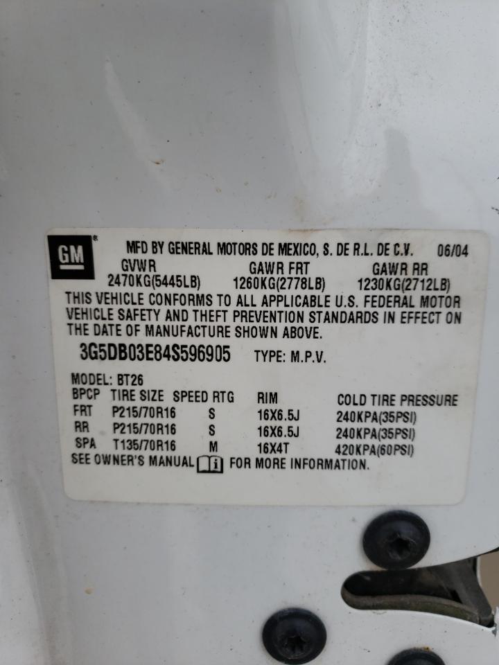 Photo 10 from auction – 2006 BUICK RENDEZVOUS with VIN 3G5DA03L06S586163