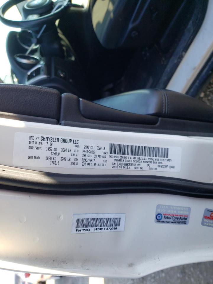 Photo 10 from auction – 2011 JEEP GRAND CHER with VIN 1J4RR4GG8BC518540