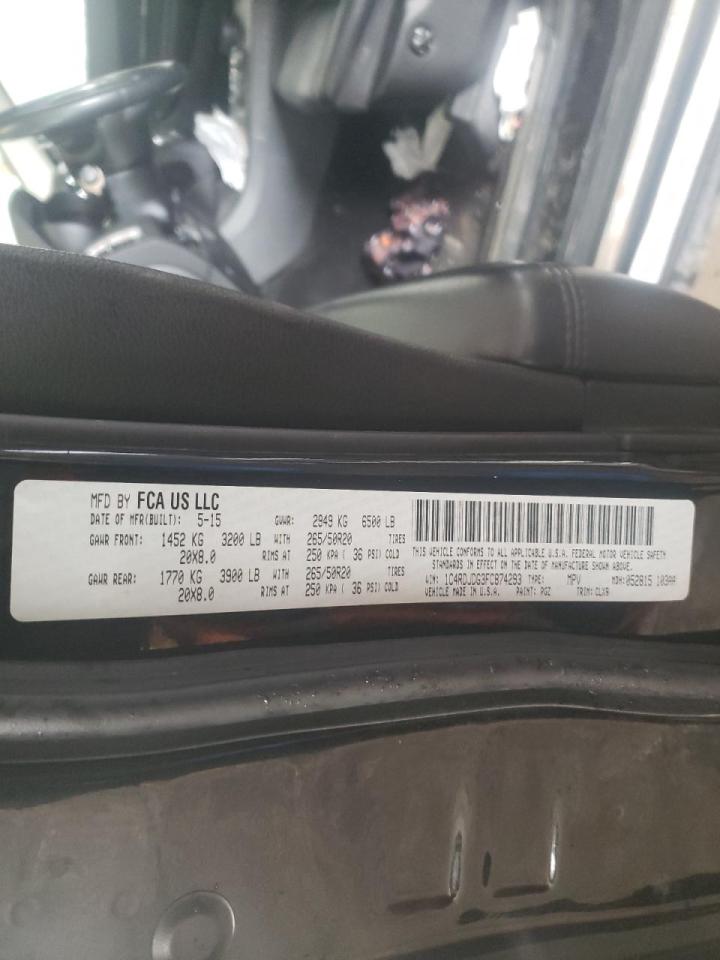 Photo 10 from auction – 2015 DODGE DURANGO LI with VIN 1C4RDJDG3FC874293