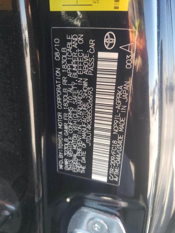 Photo 10 from auction – 2011 TOYOTA YARIS with VIN JTDJT4K38B5326693