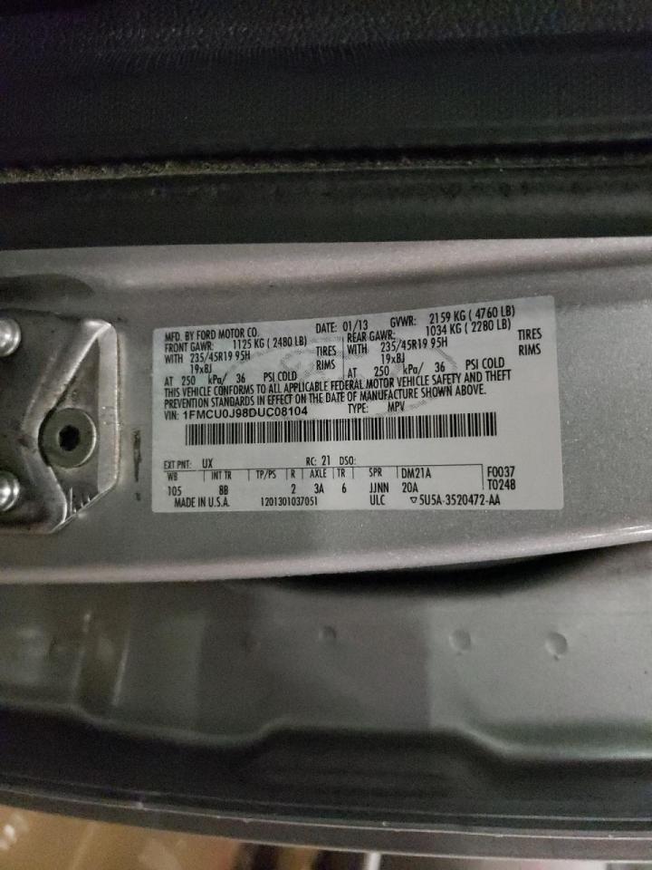 Фото 10 с аукциона – 2013 FORD ESCAPE TIT с VIN 1FMCU0J98DUC08104