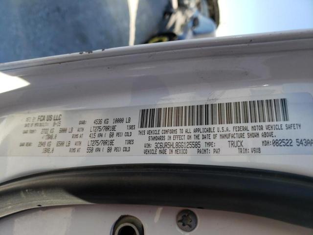 Photo 10 from auction – 2016 RAM 2500 ST with VIN 3C6UR5HL8GG125585