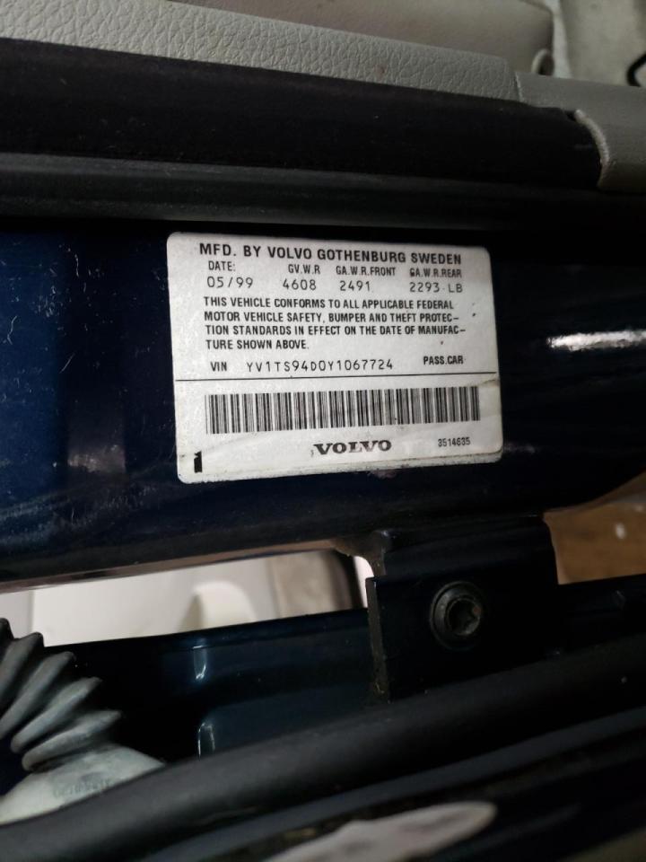 Photo 10 from auction – 2000 VOLVO S80 with VIN YV1TS94D0Y1067724