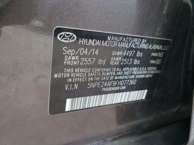 Photo 10 from auction – 2015 HYUNDAI SONATA SE with VIN 5NPE24AF9FH077360