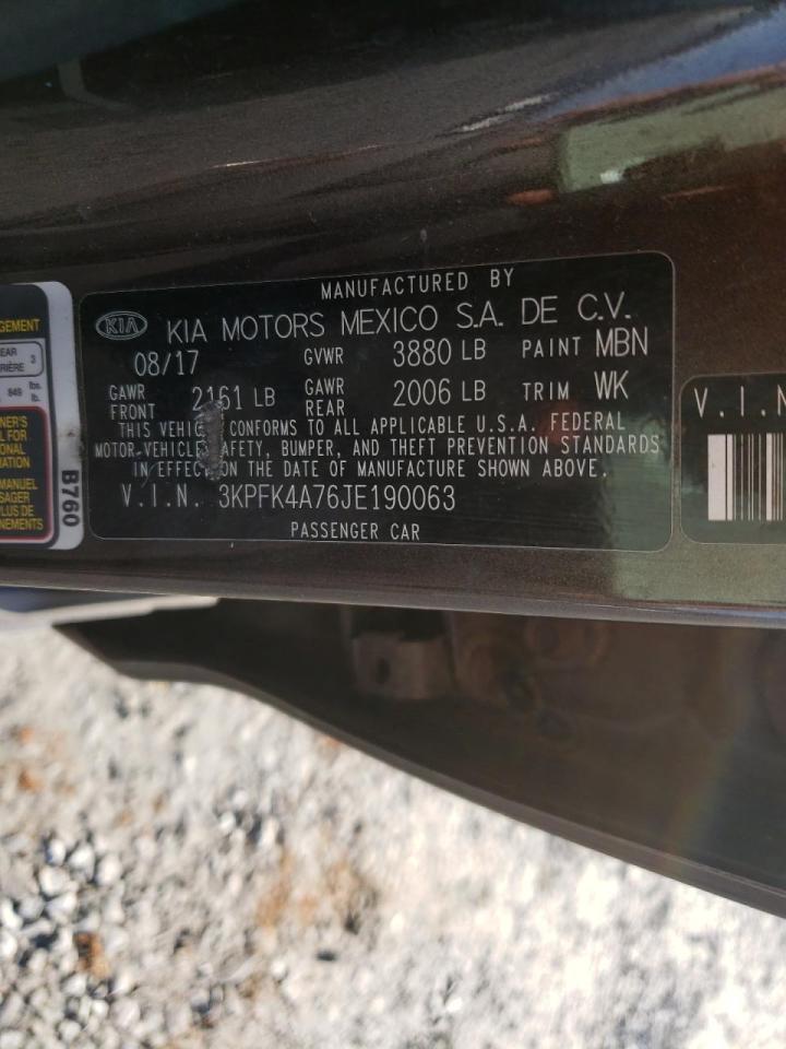Photo 10 from auction – 2018 KIA FORTE LX with VIN 3KPFK4A76JE190063