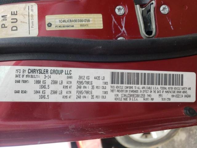 Photo 10 from auction – 2014 JEEP COMPASS SP with VIN 1C4NJCBA9ED801259