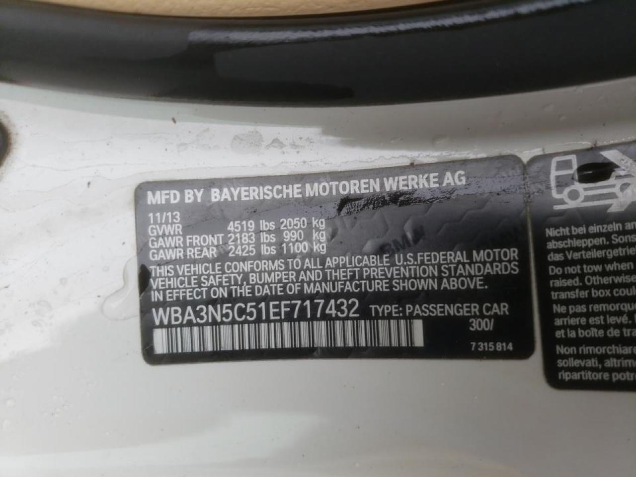 Photo 10 from auction – 2014 BMW 428 XI with VIN WBA3N5C51EF717432