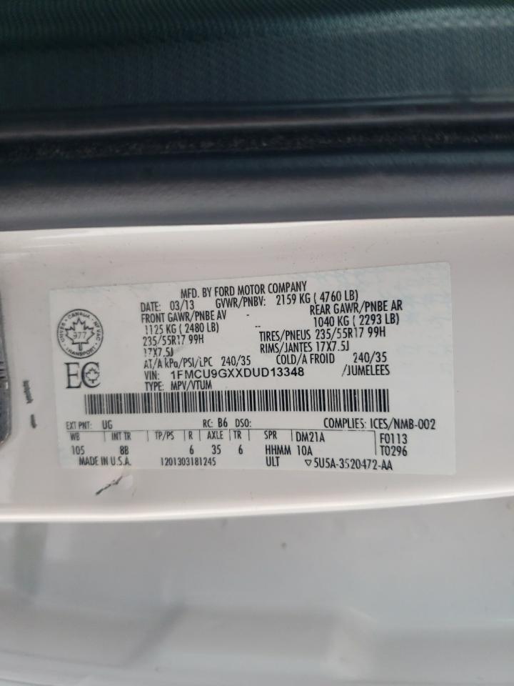 Photo 10 from auction – 2013 FORD ESCAPE SE with VIN 1FMCU9GXXDUD13348