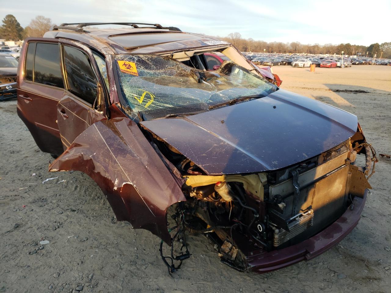 HONDA PILOT EXL 2012 z numerem VIN 5FNYF4H5XCB064500 - Zdjęcie z aukcji