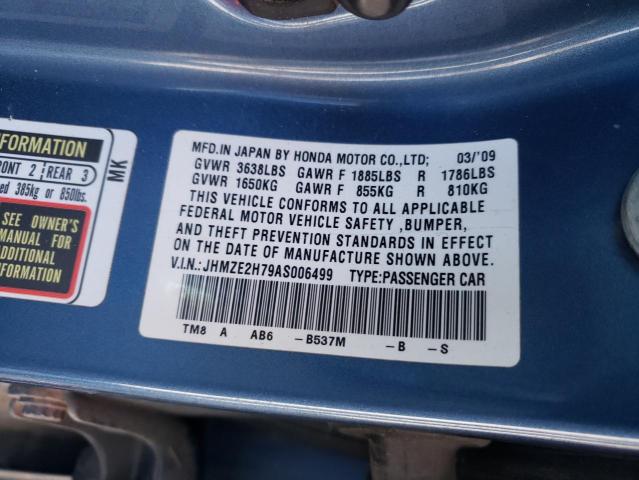Photo 10 from auction – 2010 HONDA INSIGHT EX with VIN JHMZE2H79AS006499