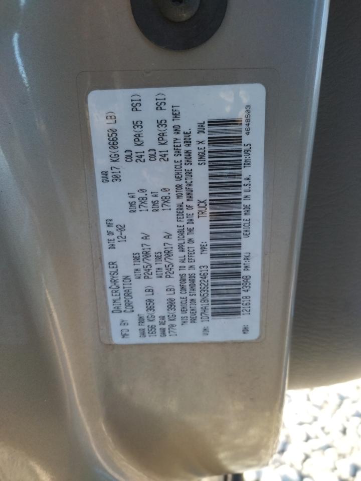 Photo 10 from auction – 2003 DODGE RAM 1500 S with VIN 1D7HA18N53S224613