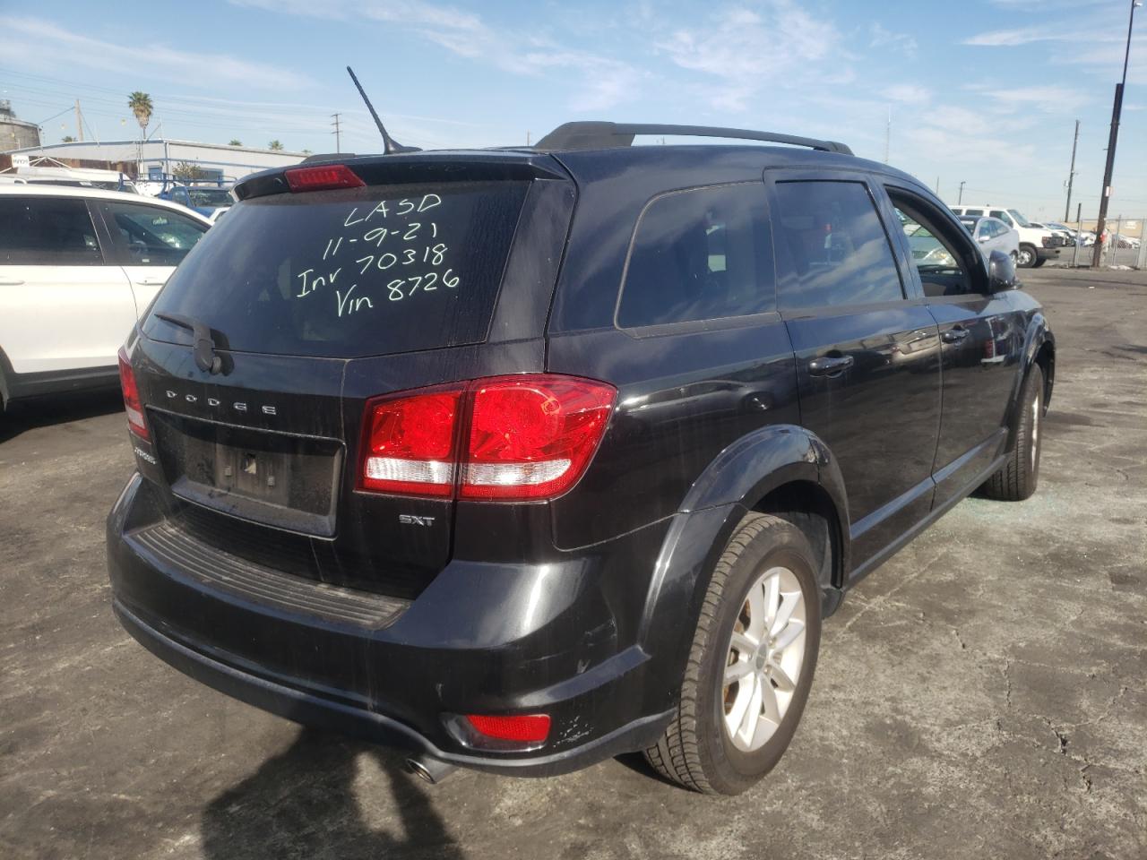 Photo 4 from auction – 2013 DODGE JOURNEY SX with VIN 3C4PDCBG3DT728726