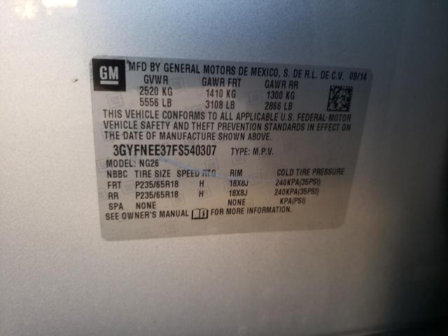Photo 10 from auction – 2015 CADILLAC SRX LUXURY with VIN 3GYFNEE37FS540307