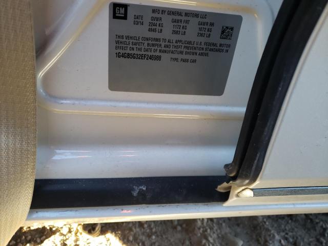 Photo 10 from auction – 2014 BUICK LACROSSE with VIN 1G4GB5G32EF246988