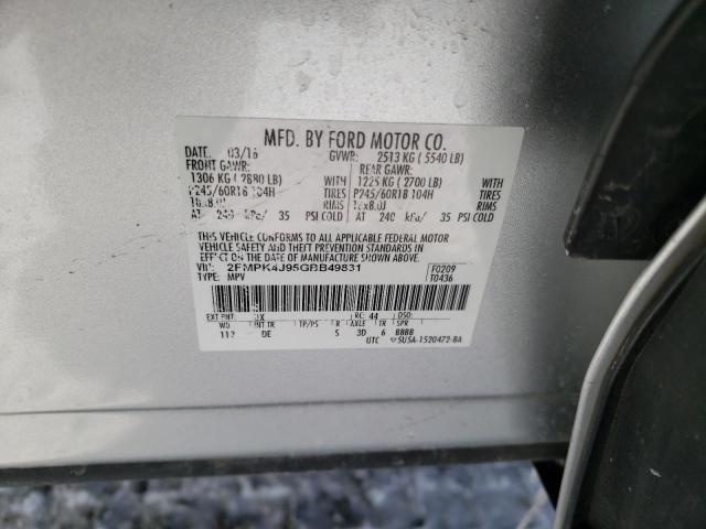 Photo 10 from auction – 2016 FORD EDGE SEL with VIN 2FMPK4J95GBB49831