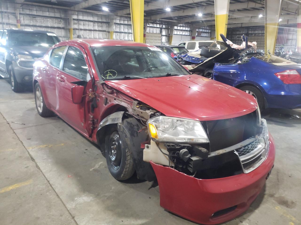 DODGE AVENGER SX 2013 with VIN 1C3CDZCB9DN662501 - Photo from auction
