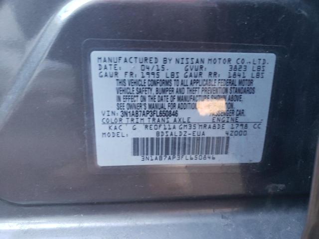 Photo 10 from auction – 2015 NISSAN SENTRA S with VIN 3N1AB7AP3FL650846