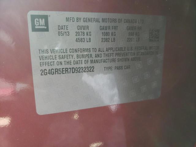 Photo 10 from auction – 2013 BUICK REGAL with VIN 2G4GR5ER7D9232322