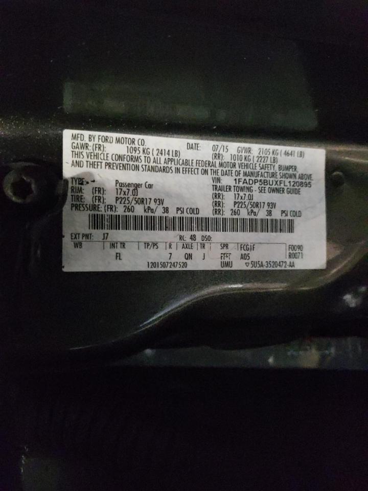 Photo 10 from auction – 2015 FORD C-MAX SEL with VIN 1FADP5BUXFL120895