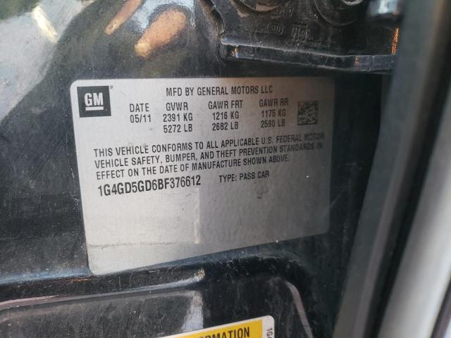 Photo 10 from auction – 2011 BUICK LACROSSE C with VIN 1G4GD5GD6BF376612