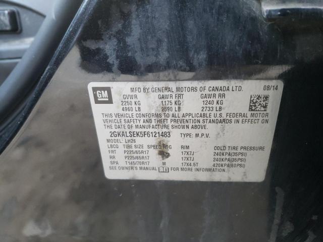Photo 10 from auction – 2015 GMC TERRAIN SL with VIN 2GKALSEK5F6121483