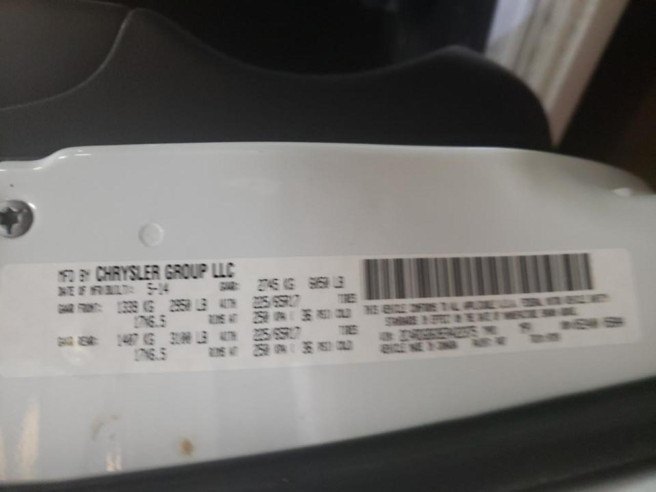 Photo 10 from auction – 2014 DODGE GRAND CARA with VIN 2C4RDGBG9ER422375