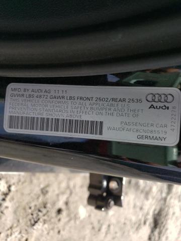 Photo 10 from auction – 2012 AUDI A6 PREMIUM with VIN WAUDFAFC8CN085519