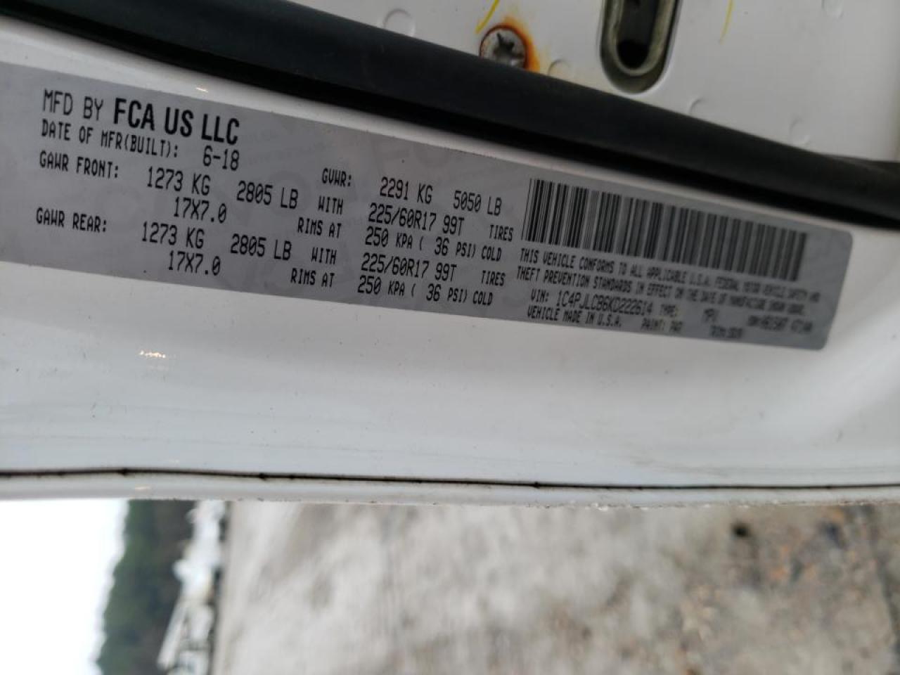 Photo 10 from auction – 2019 JEEP CHEROKEE L with VIN 1C4PJLCB6KD222614