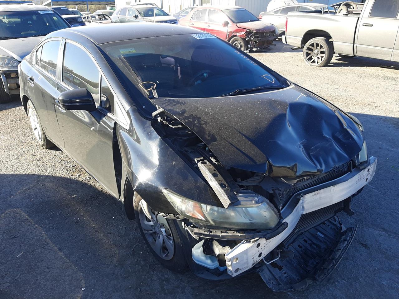 HONDA CIVIC LX 2014 with VIN 19XFB2F57EE216316 - Photo from auction