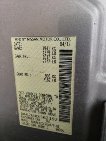 Photo 10 from auction – 2012 NISSAN ALTIMA BAS with VIN 1N4AL2AP4CN562192