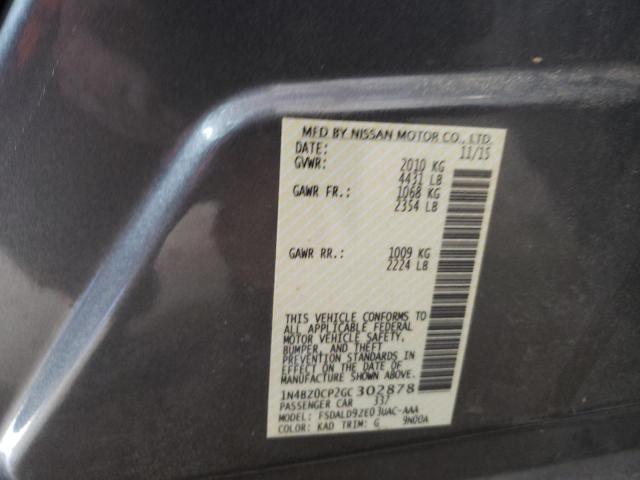 Photo 10 from auction – 2016 NISSAN LEAF SV with VIN 1N4BZ0CP2GC302878