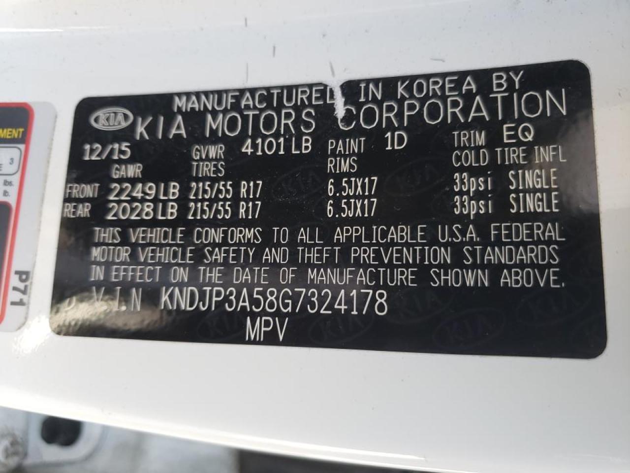 Photo 10 from auction – 2016 KIA SOUL + with VIN KNDJP3A58G7324178