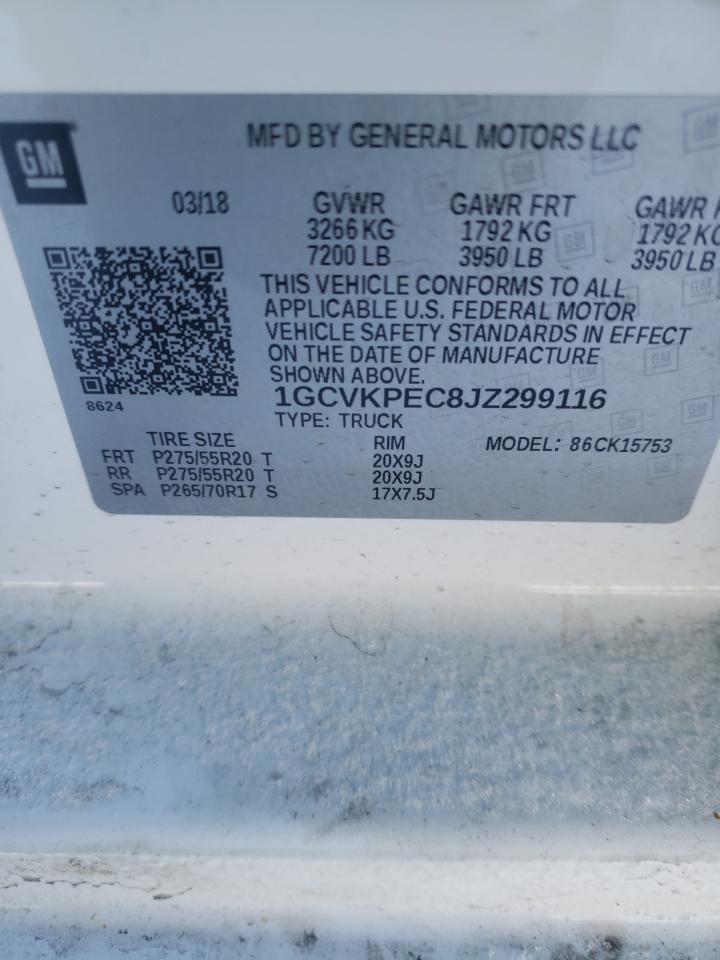 Photo 10 from auction – 2018 CHEVROLET SILVERADO with VIN 1GCVKPEC8JZ299116