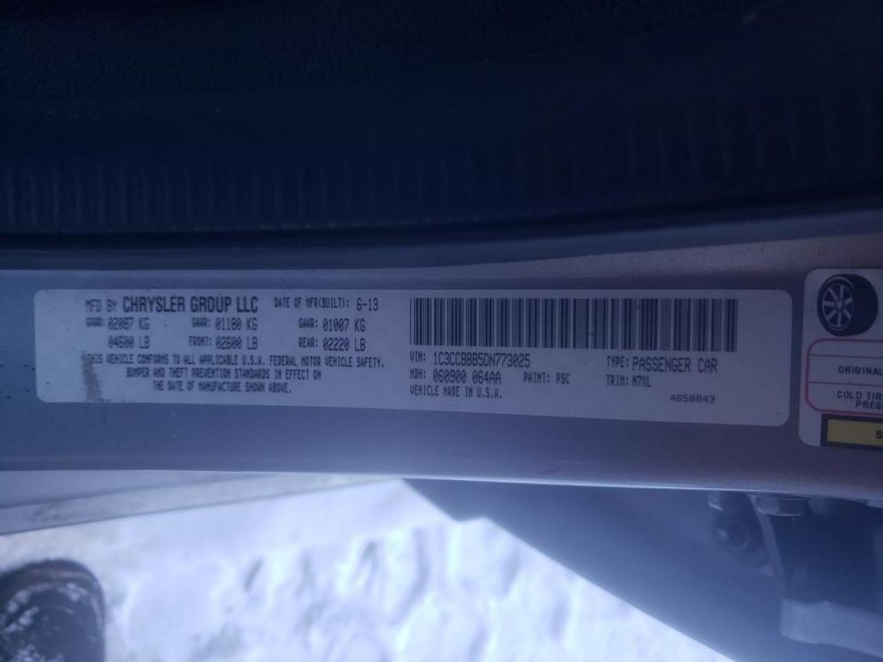 Photo 10 from auction – 2013 CHRYSLER 200 TOURIN with VIN 1C3CCBBB5DN773025