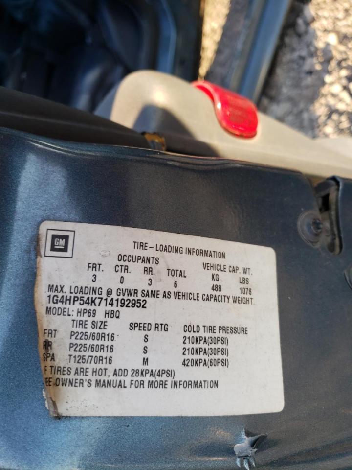 Photo 10 from auction – 2001 BUICK LESABRE CU with VIN 1G4HP54K714192952