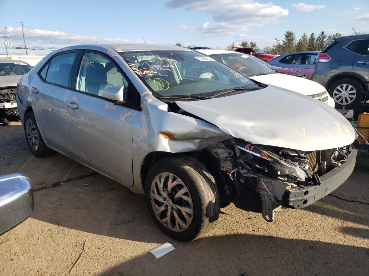 TOYOTA COROLLA L 2019 with VIN 2T1BURHE7KC182452 - Photo from auction