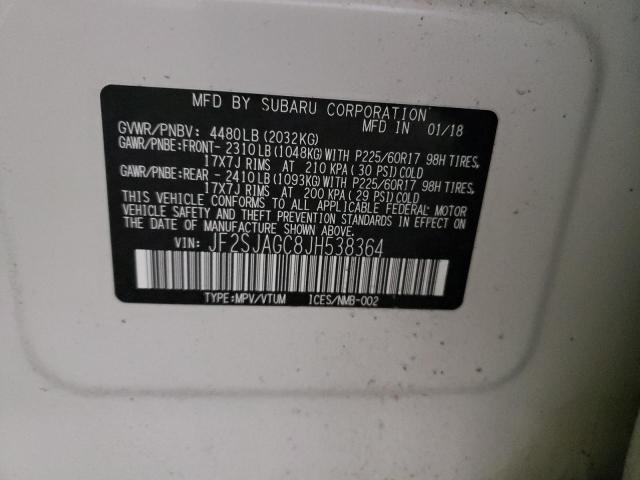 Photo 10 from auction – 2018 SUBARU FORESTER 2 with VIN JF2SJAGC8JH538364