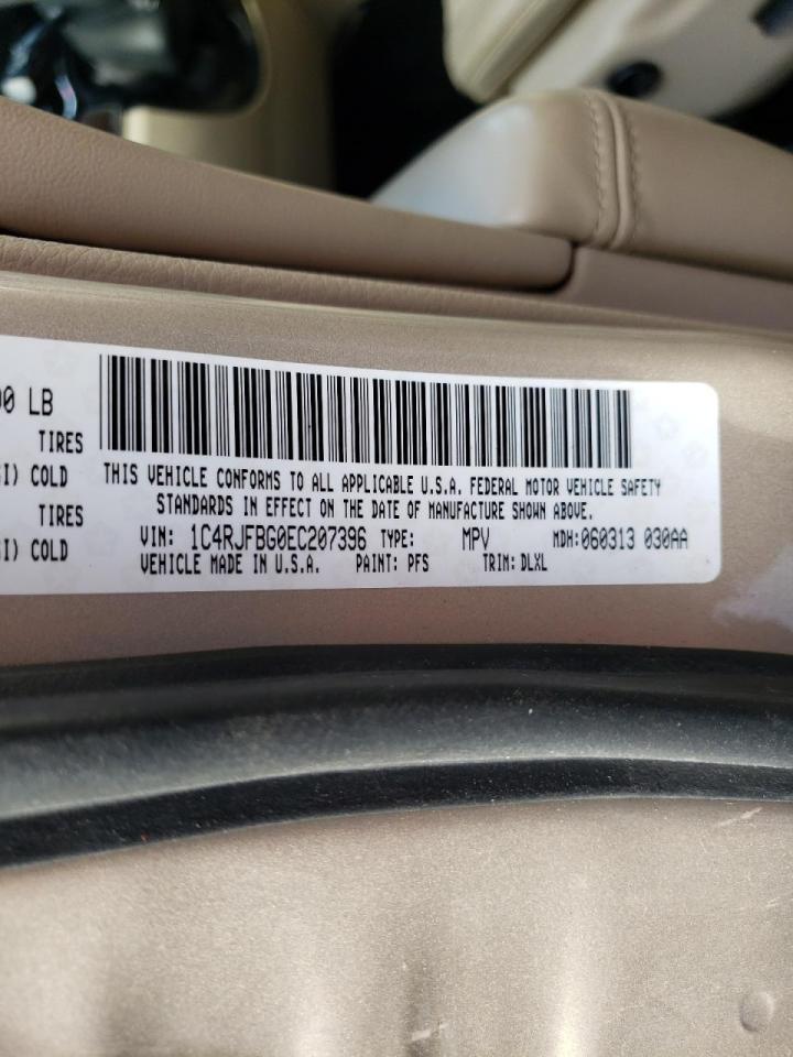 Photo 10 from auction – 2014 JEEP GRAND CHER with VIN 1C4RJFBG0EC207396